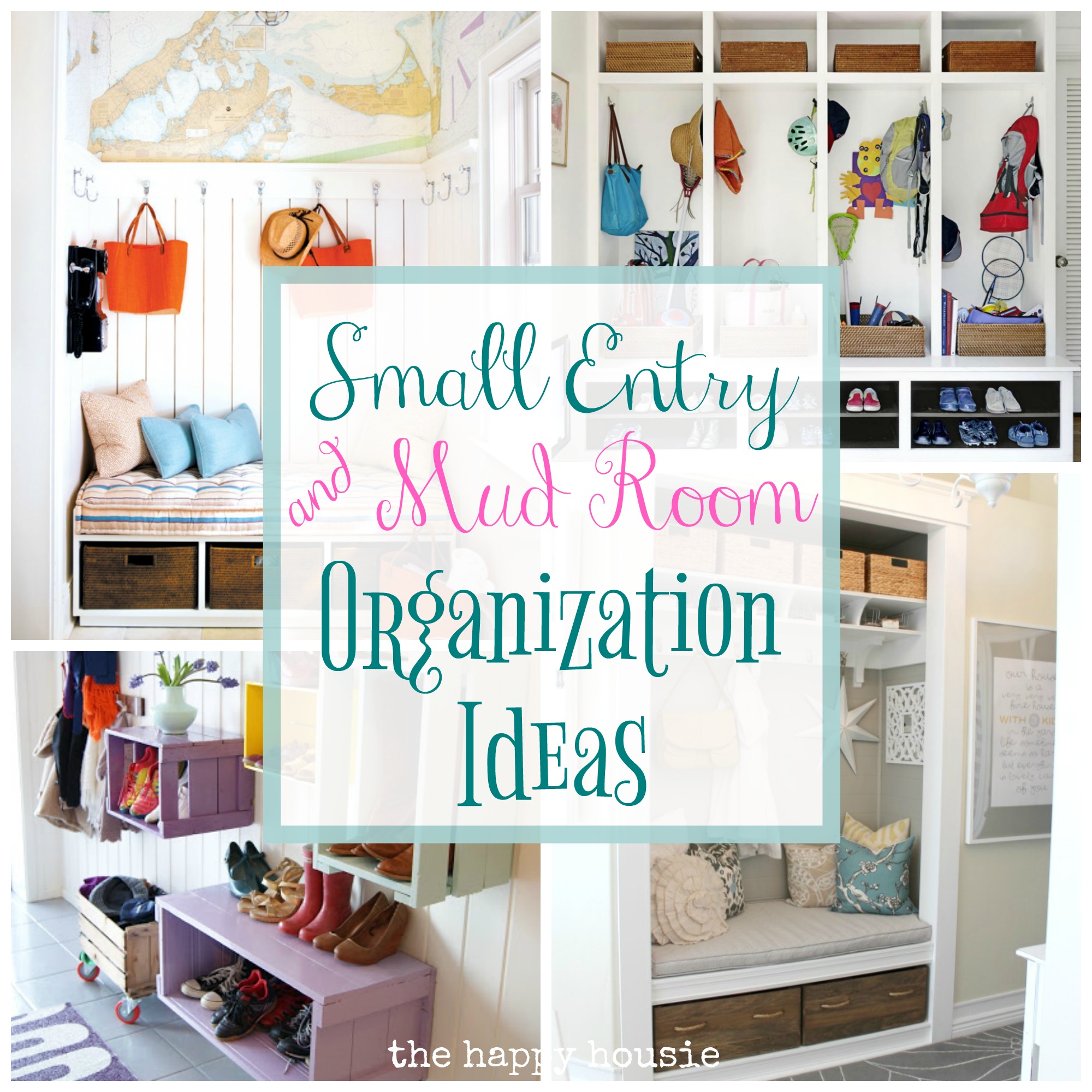 Small entry and mud room organization ideas.