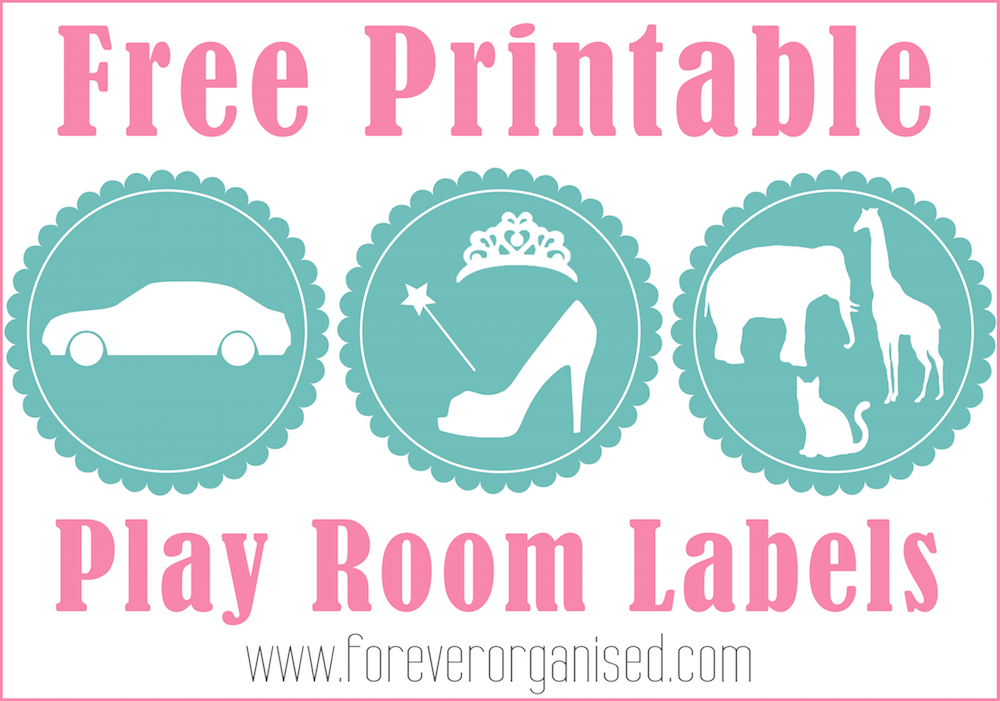 Free Printable Play Room Labels.