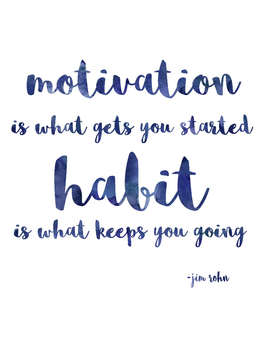 Motivation is what gets you started habit is what keeps you going quote.