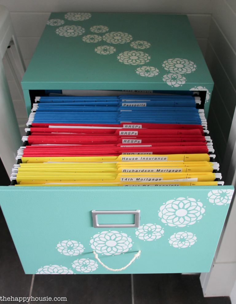 Organizing Paperwork with a Colour Coded File System | The Happy Housie