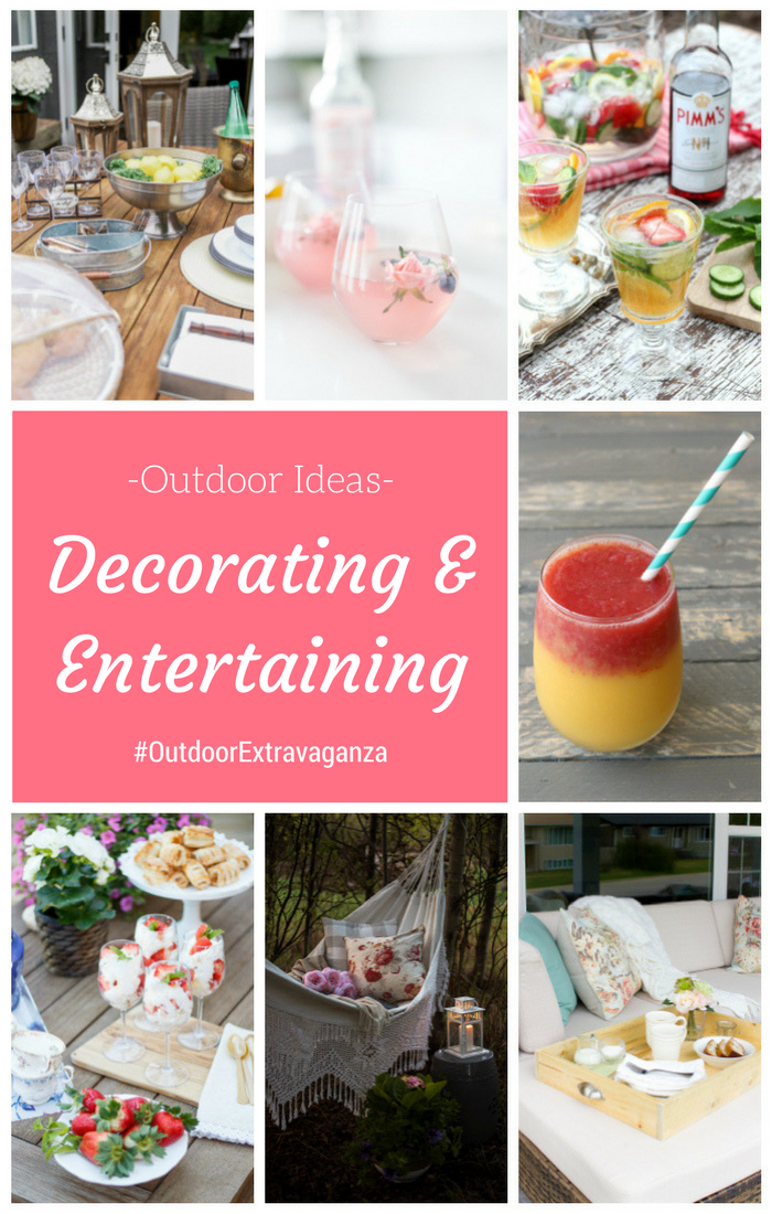 Outdoor ideas decorating and entertaining poster.