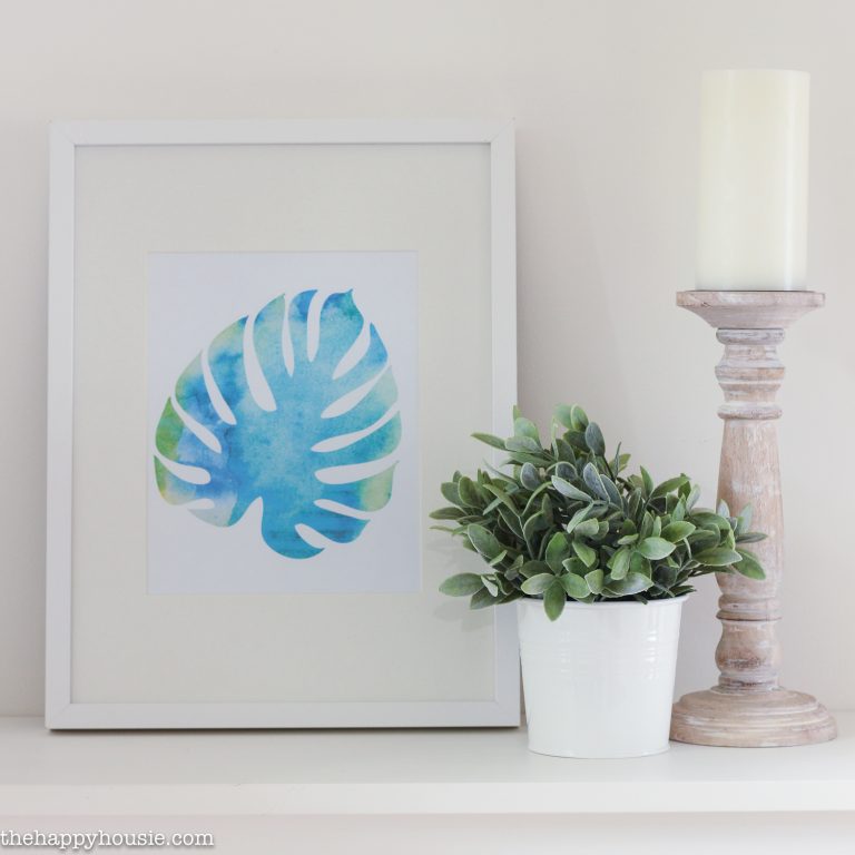 Tropical Watercolour Palm Leaves Free Summer Printables