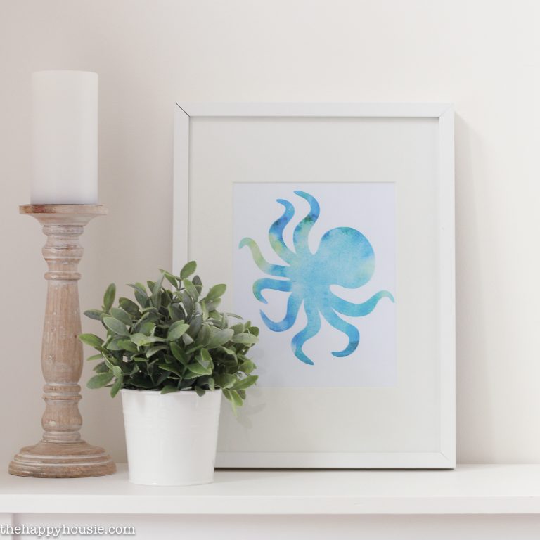 Watercolour Octopus Free Summer Printables