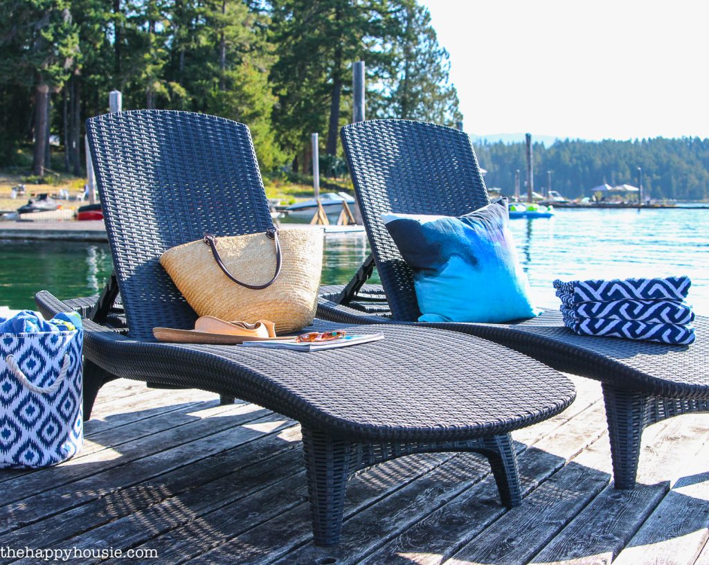 Lake House Dock Tour {with our new fab outdoor furniture!} | The Happy ...
