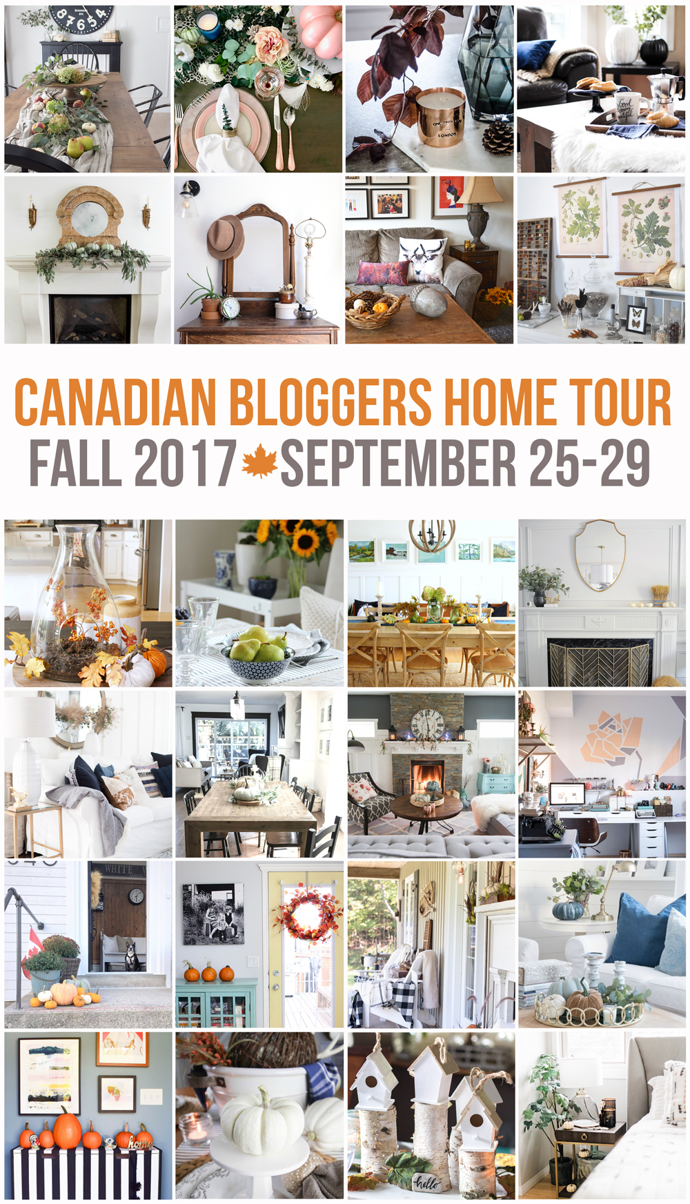 Canadian Bloggers Home Tour poster.