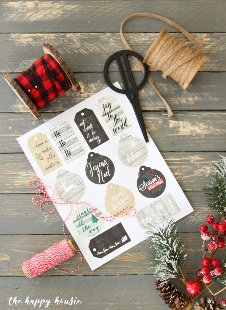 Farmhouse Style Free Printable Gift Tags | The Happy Housie