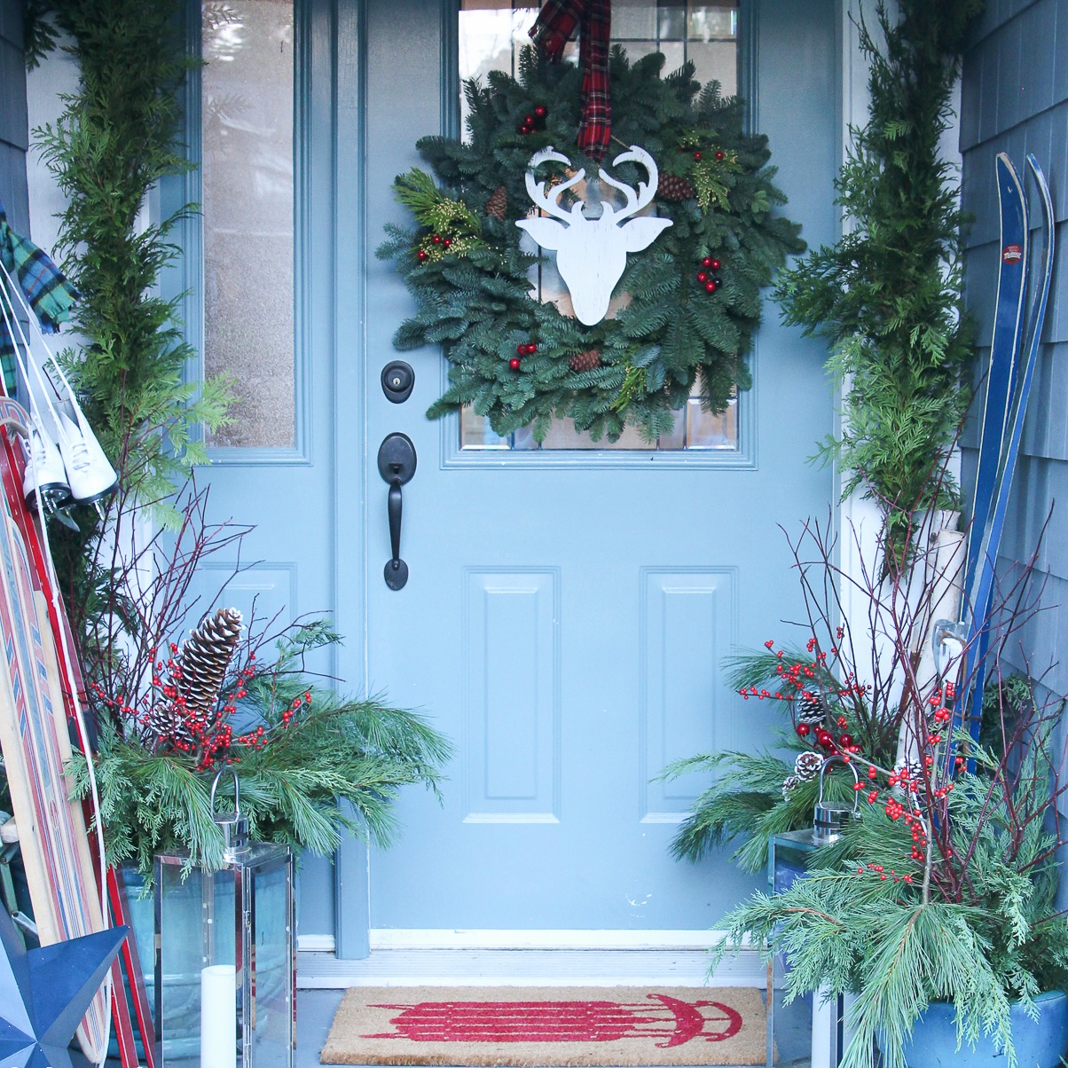 Thrifty & Classic Christmas Front Porch Decor