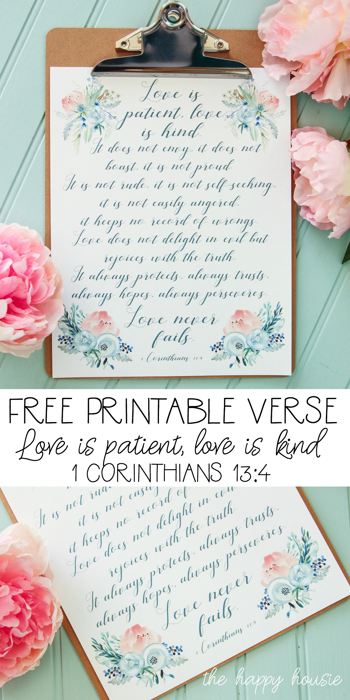 Love Is Patient Love Is Kind Printable graphic.