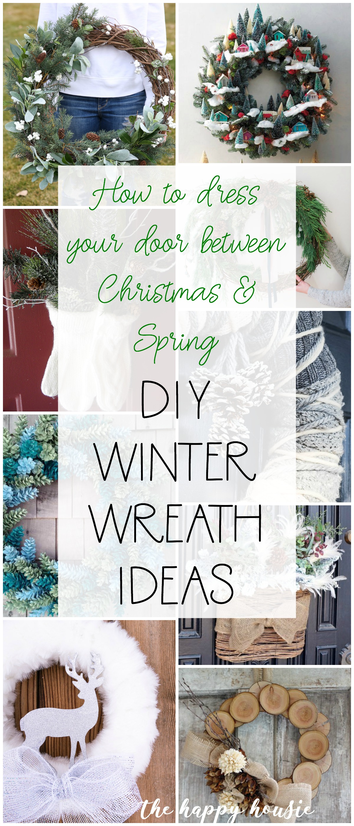 DiY Winter Wreath Using Yarn