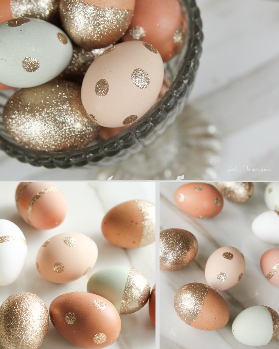 Glittered eggs.
