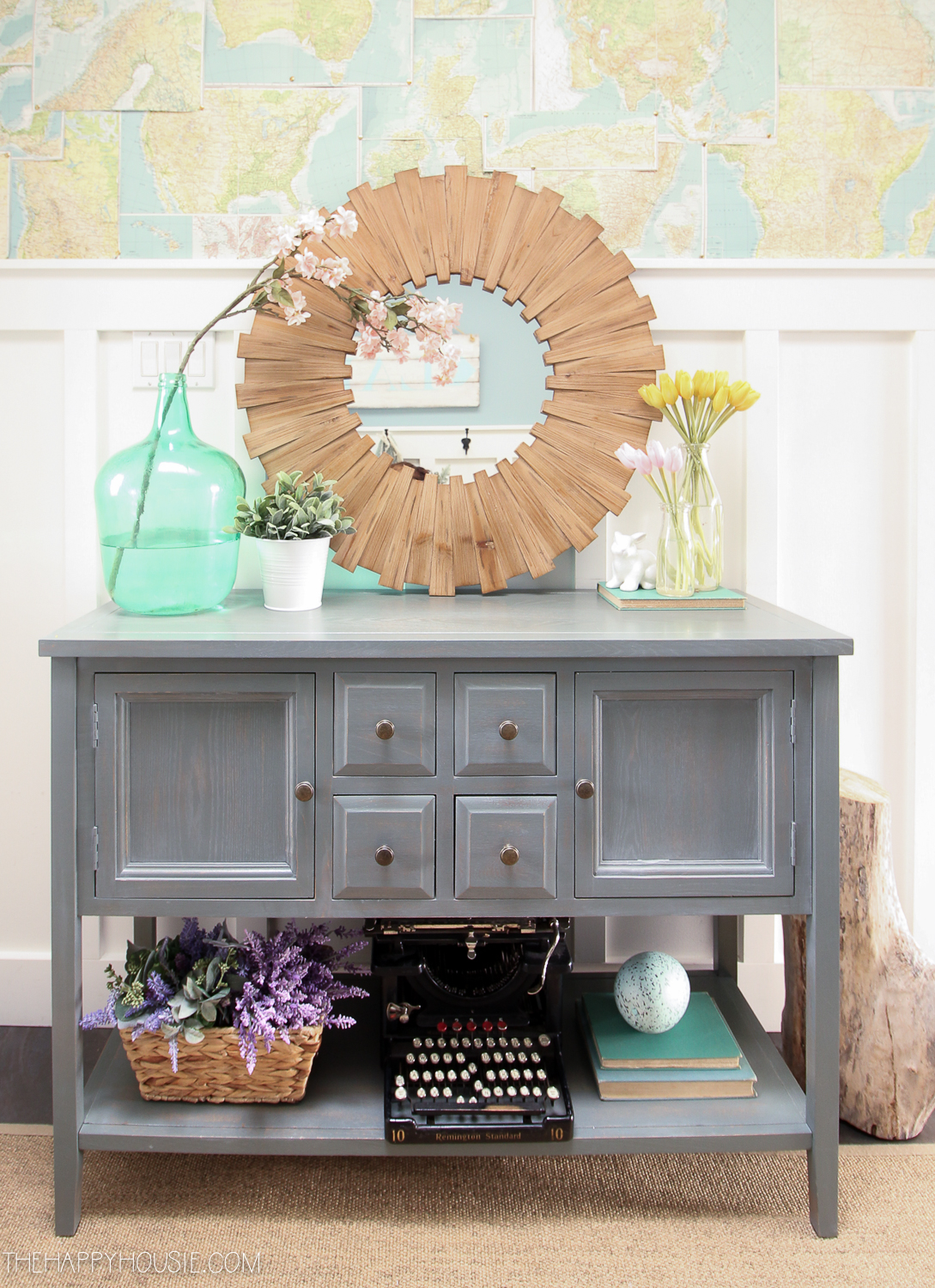 Tips for Decorating a Small Entry Way {& spring updates to ours!}