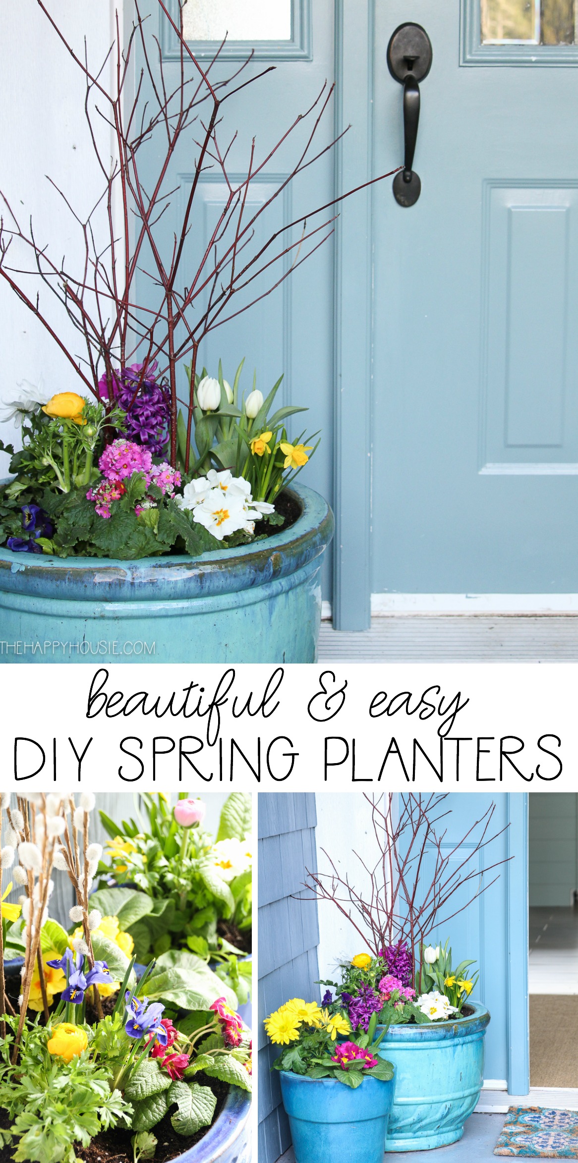 DIY Spring Planters poster.