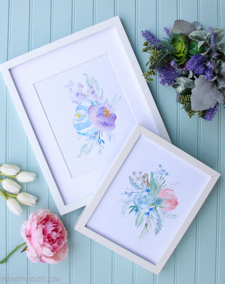 6 Free Printable Floral Watercolour Designs