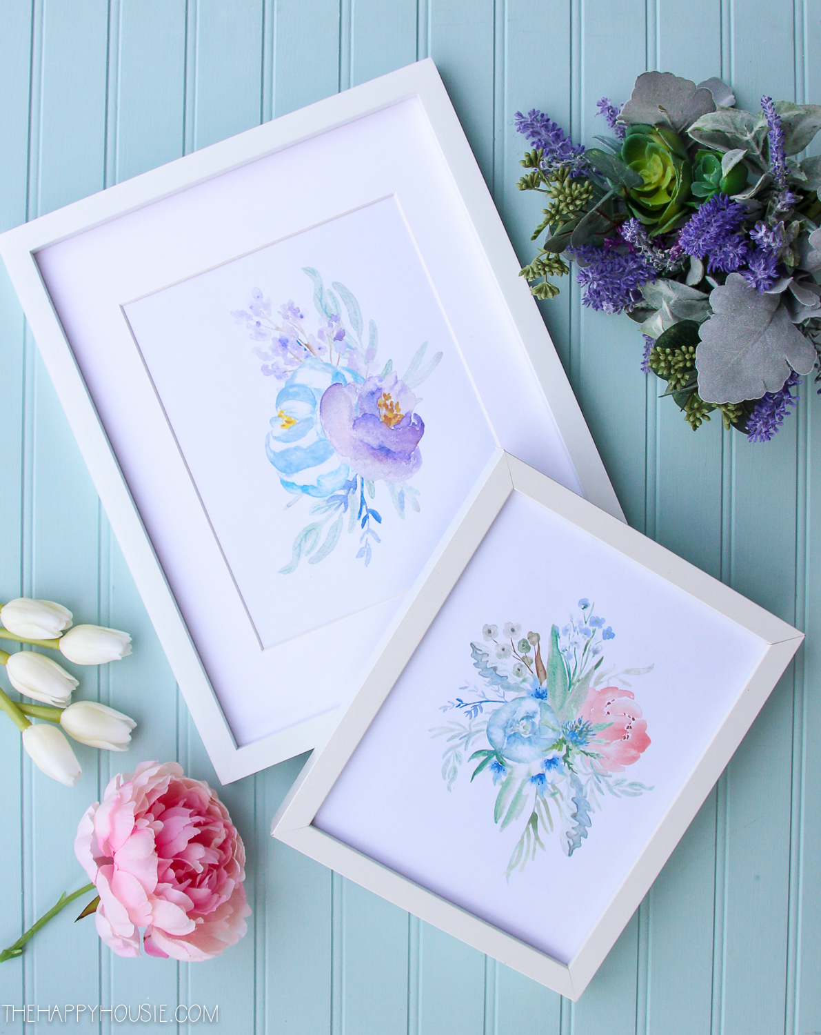 6 Free Printable Floral Watercolour Designs