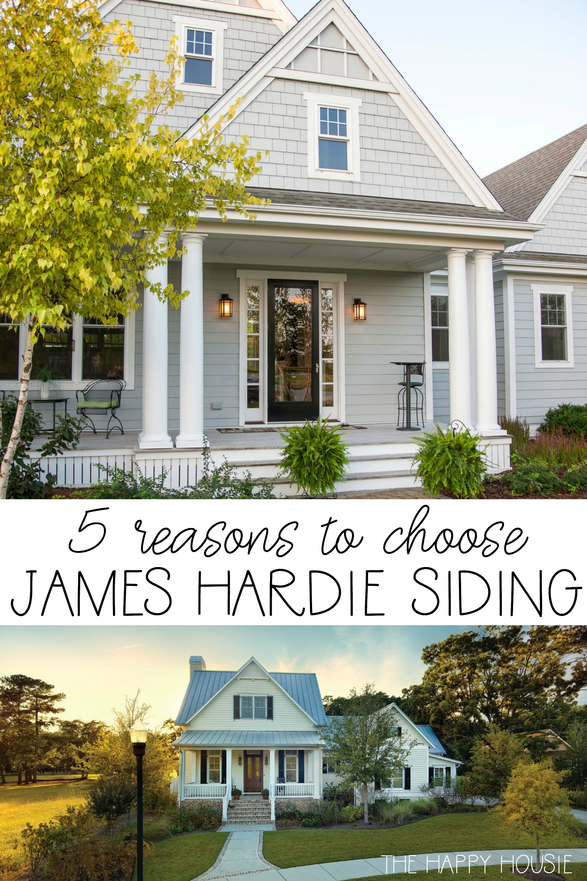 5 Reasons To Choose James Hardie Siding graphic.