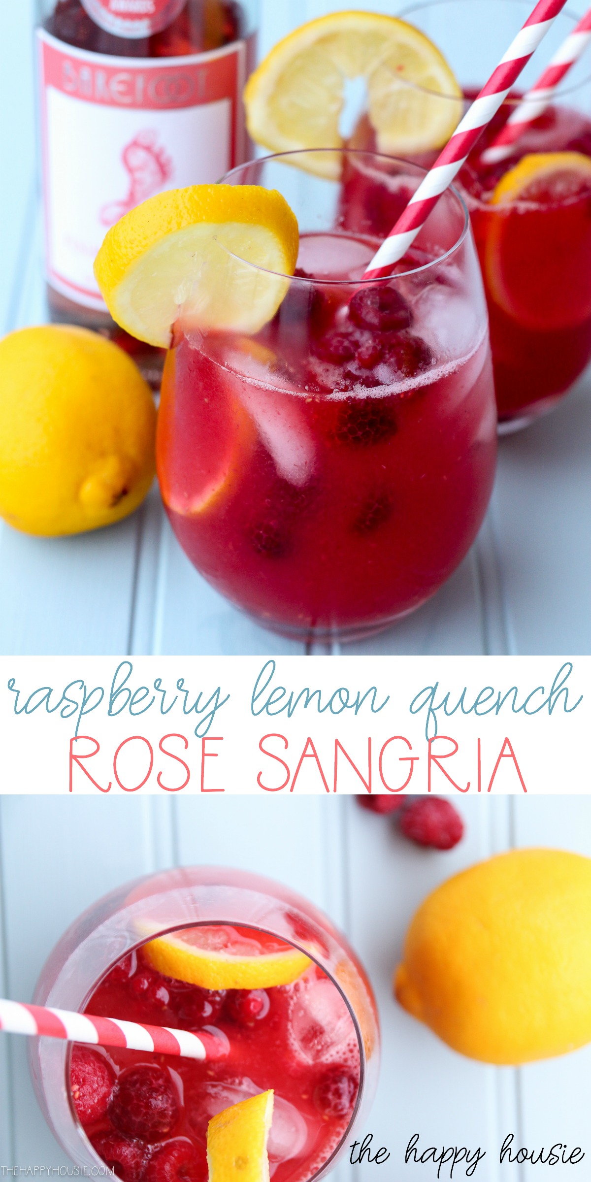 Raspberry Lemon Quench Rose Sangria graphic.