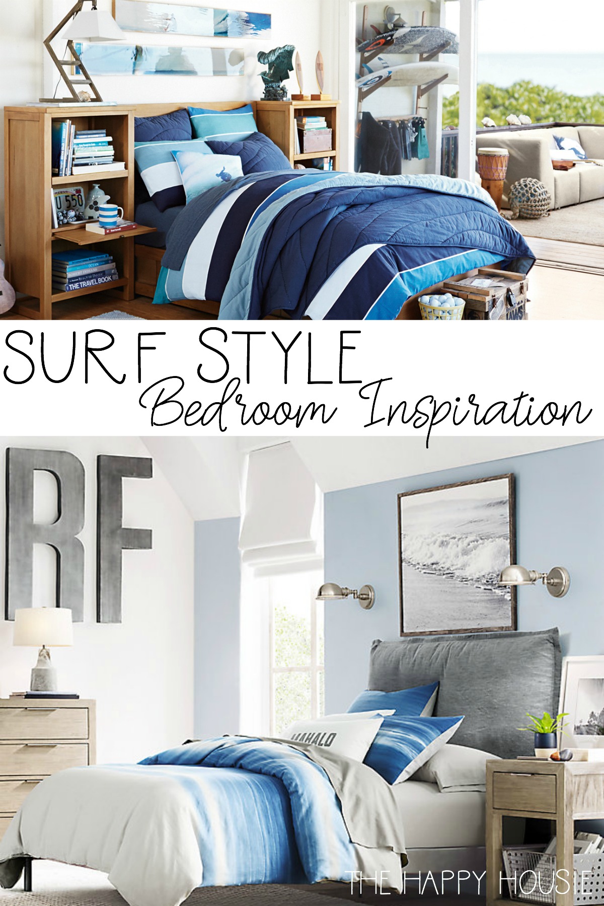 Surf Style Bedroom Inspiration poster.