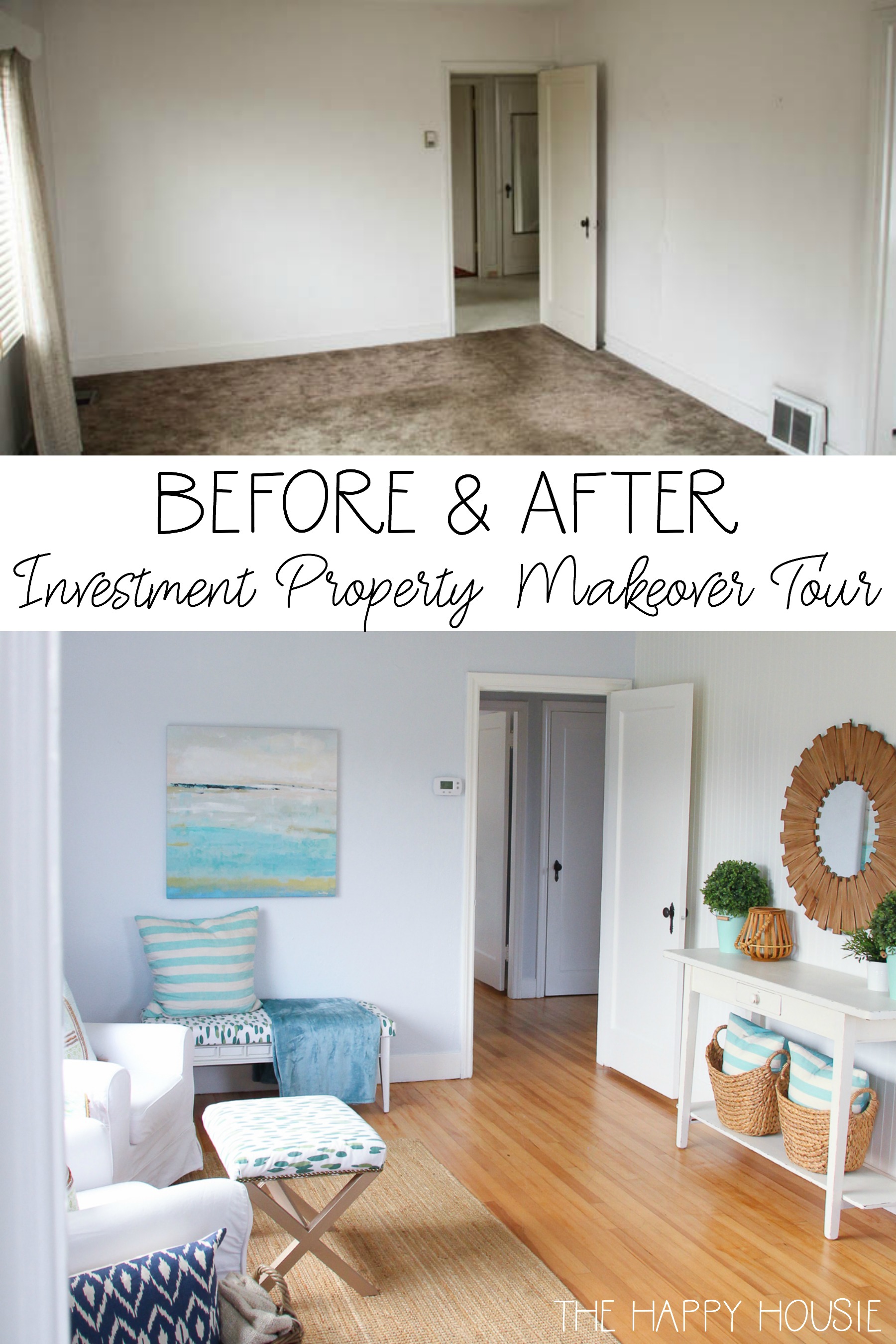Before & After Investment Property Makeover Tour poster.