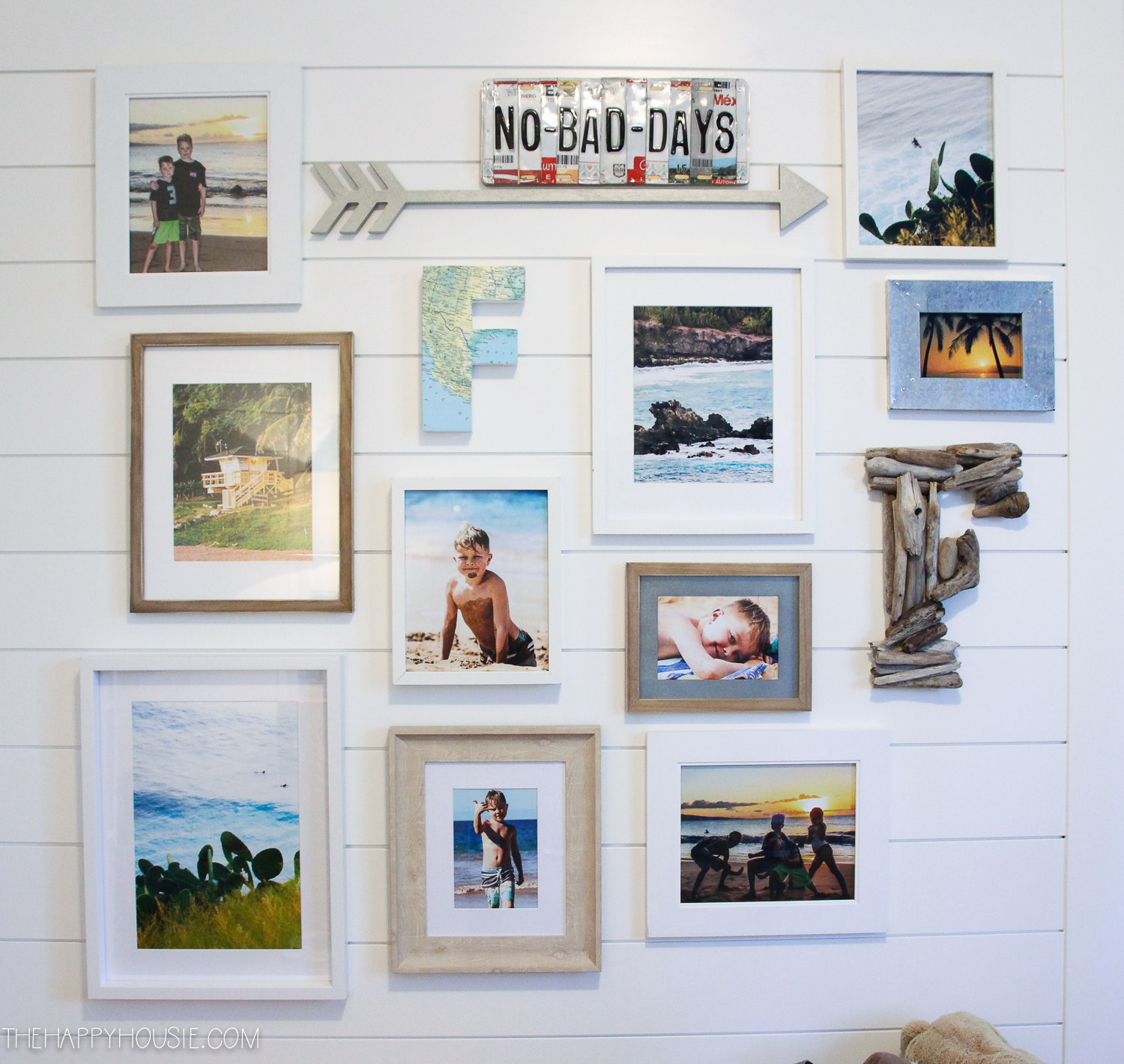Beach Theme Gallery Wall with Free Printable Beach Photography