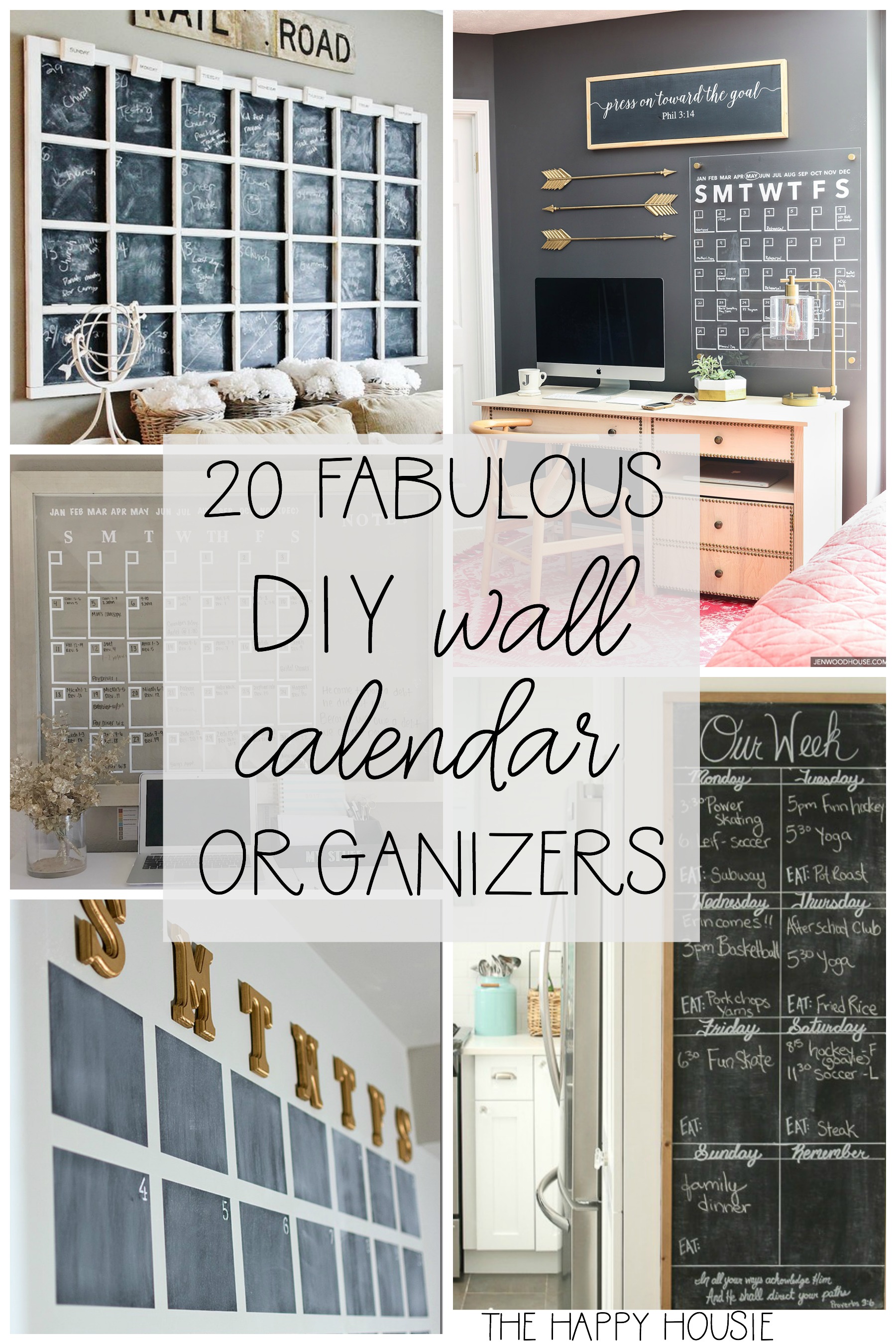 20 fabulous DIY wall calendar organizers poster