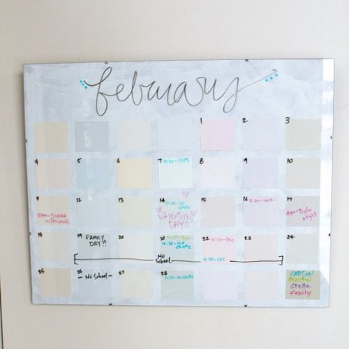 20 Fab DIY Family Wall Calendar Organizers The Happy Housie