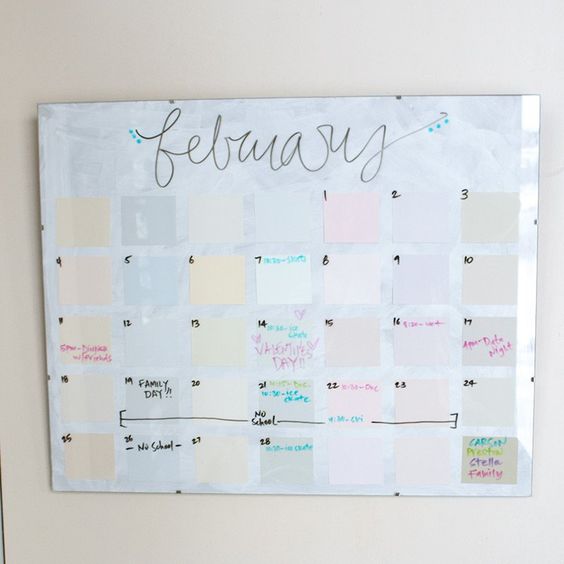 The month of February on the calendar.