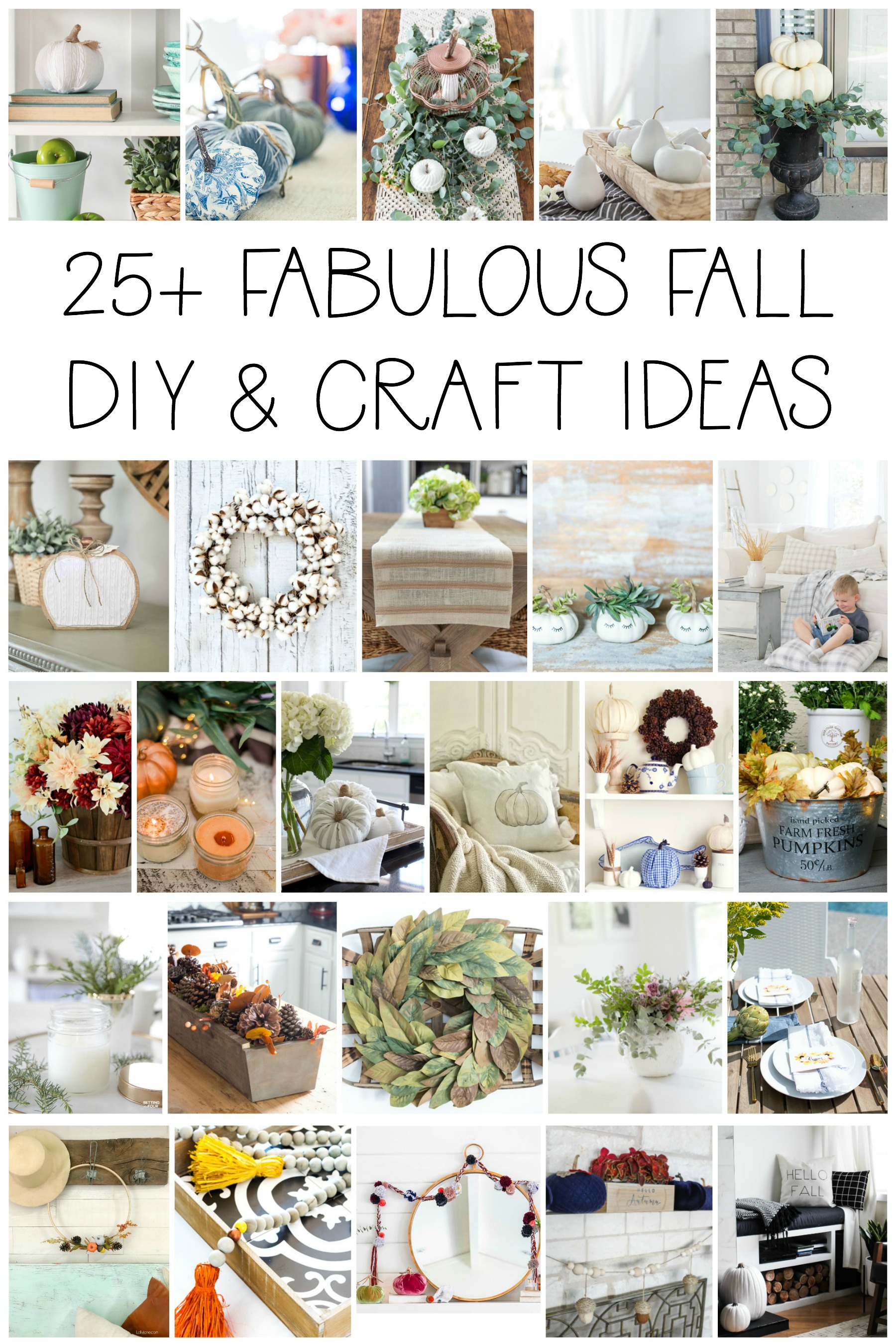 25+Fabulous Fall DIY & Craft Ideas poster.