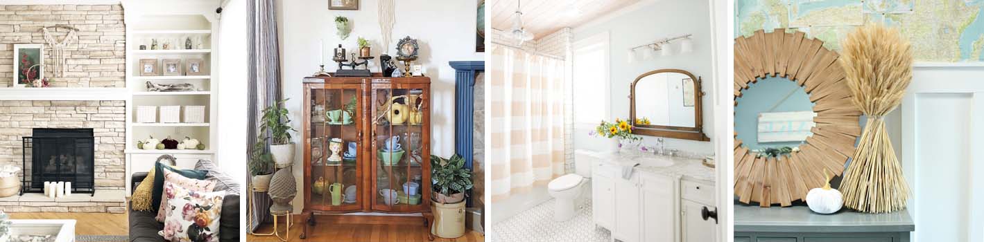 Various homes decorated for fall tour.