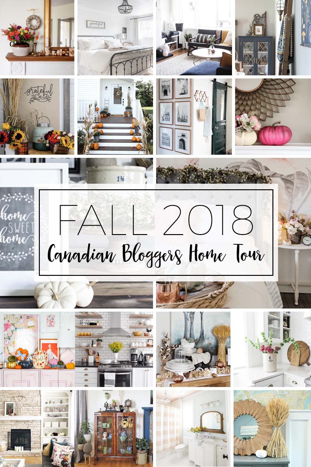 Fall 2018 Canadian Bloggers Home Tour poster.
