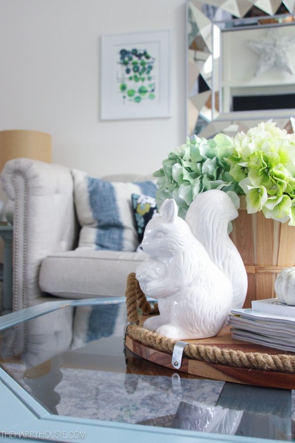 Blue & Green Fall Decor Home Tour | The Happy Housie