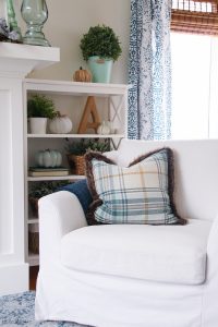 Blue & Green Fall Decor Home Tour | The Happy Housie
