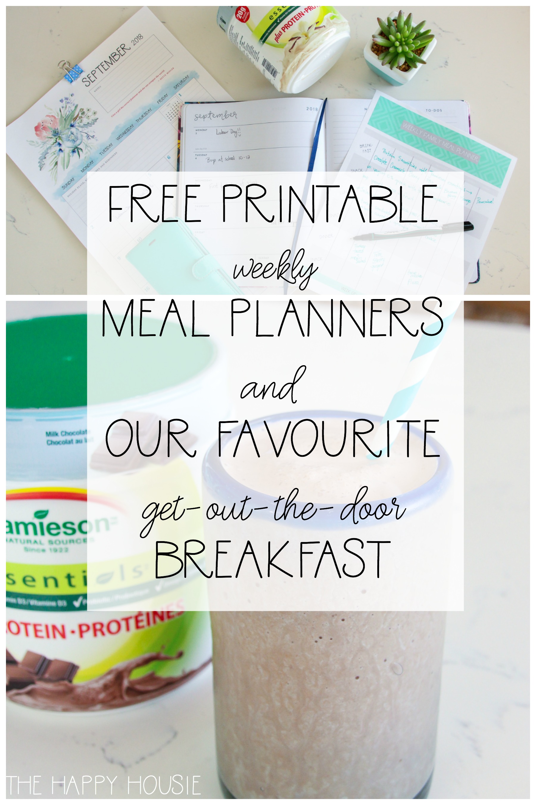 The printable meal planner graphic.
