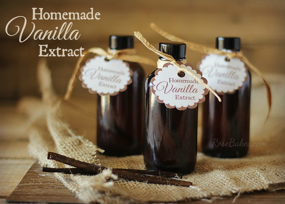 Homemade vanilla extract.