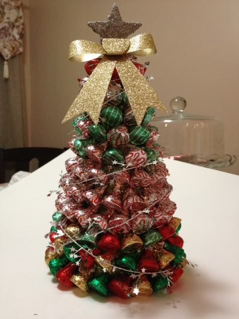 A Christmas tree made of kisses.