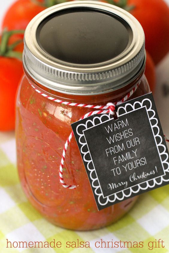 Homemade salsa in a jar.