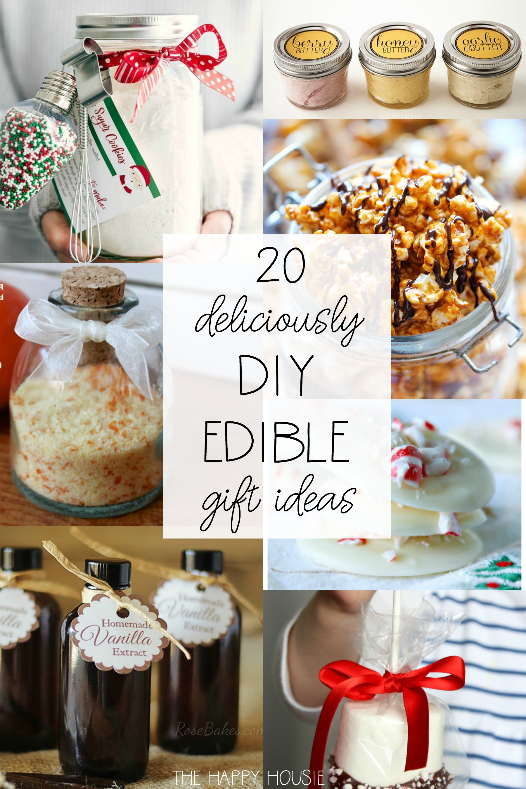 20 Deliciously DIY Edible Gift Ideas poster.