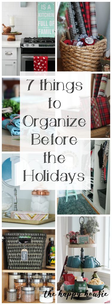 7 Things To Organize Before The Holidays poster.