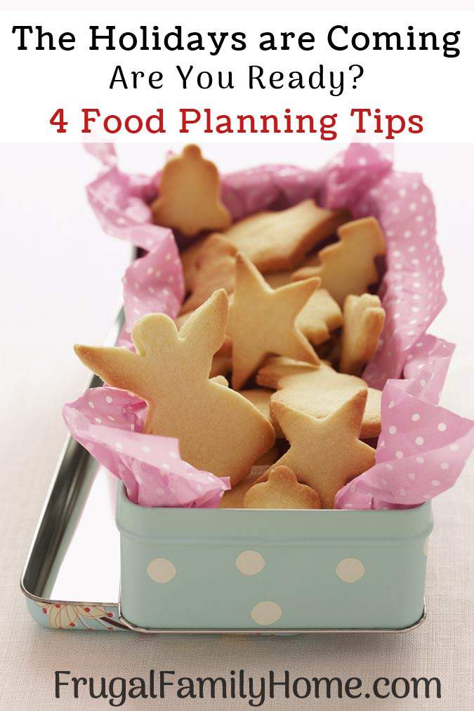 The Holidays Are coming are you ready 4 food planning tips poster.