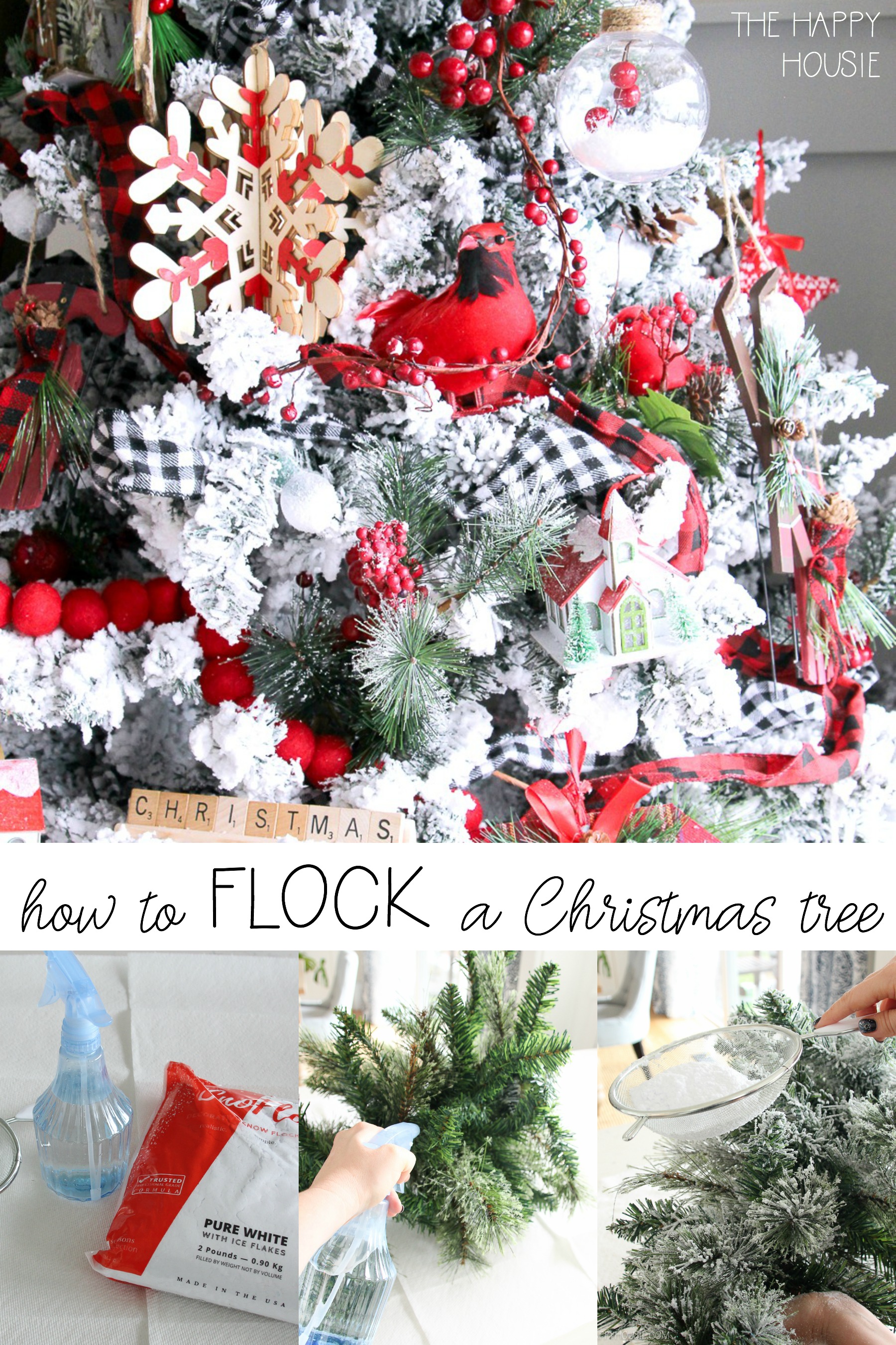 How To Flock A Christmas Tree DIY (the Right Way!) - FancyBloom