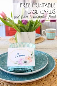 Free Printable Spring Watercolour Bohemian Floral Place Cards | The ...