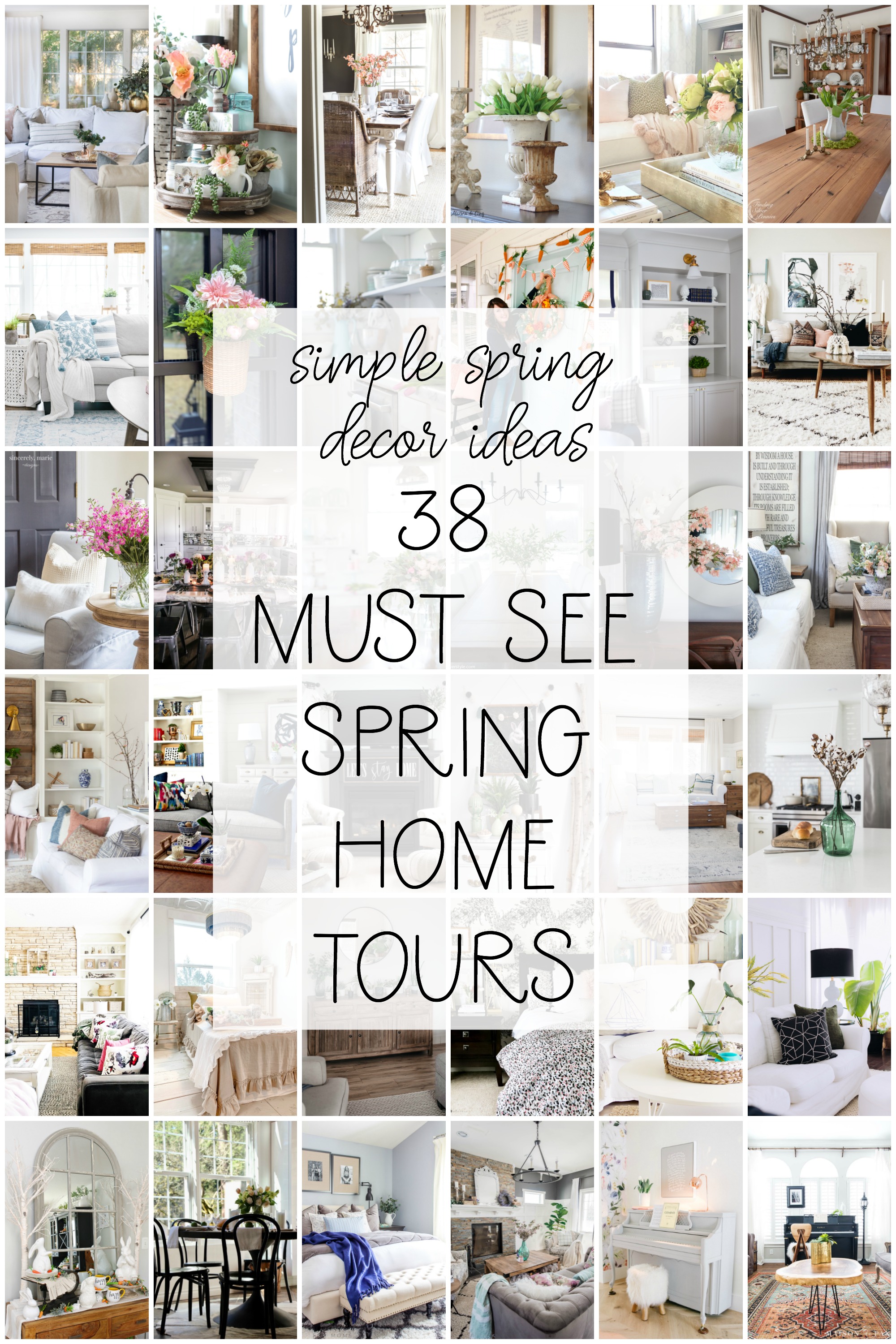 38 Must See Spring Home Tours graphic.