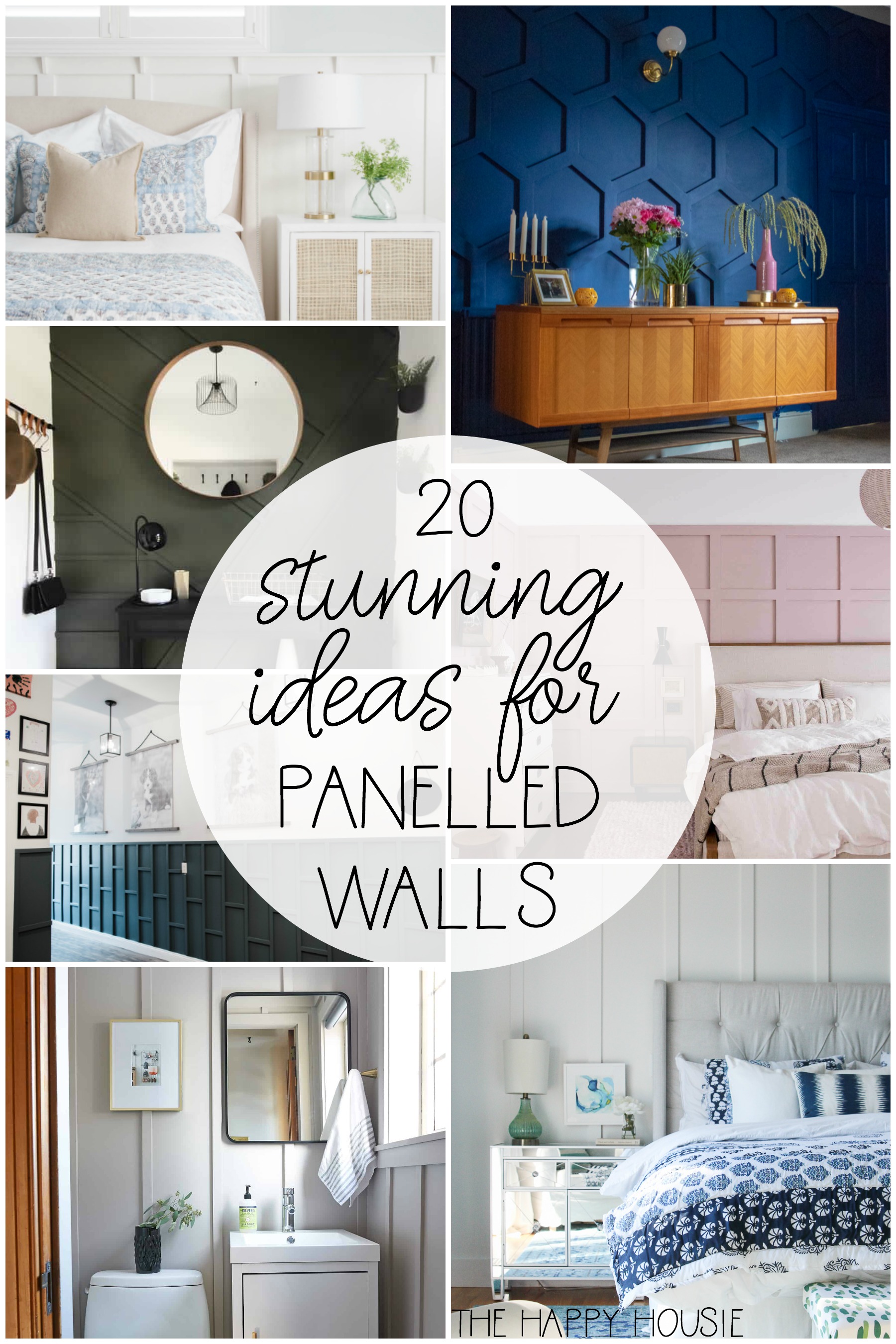 20 Stunning ideas for panelled walls poster.