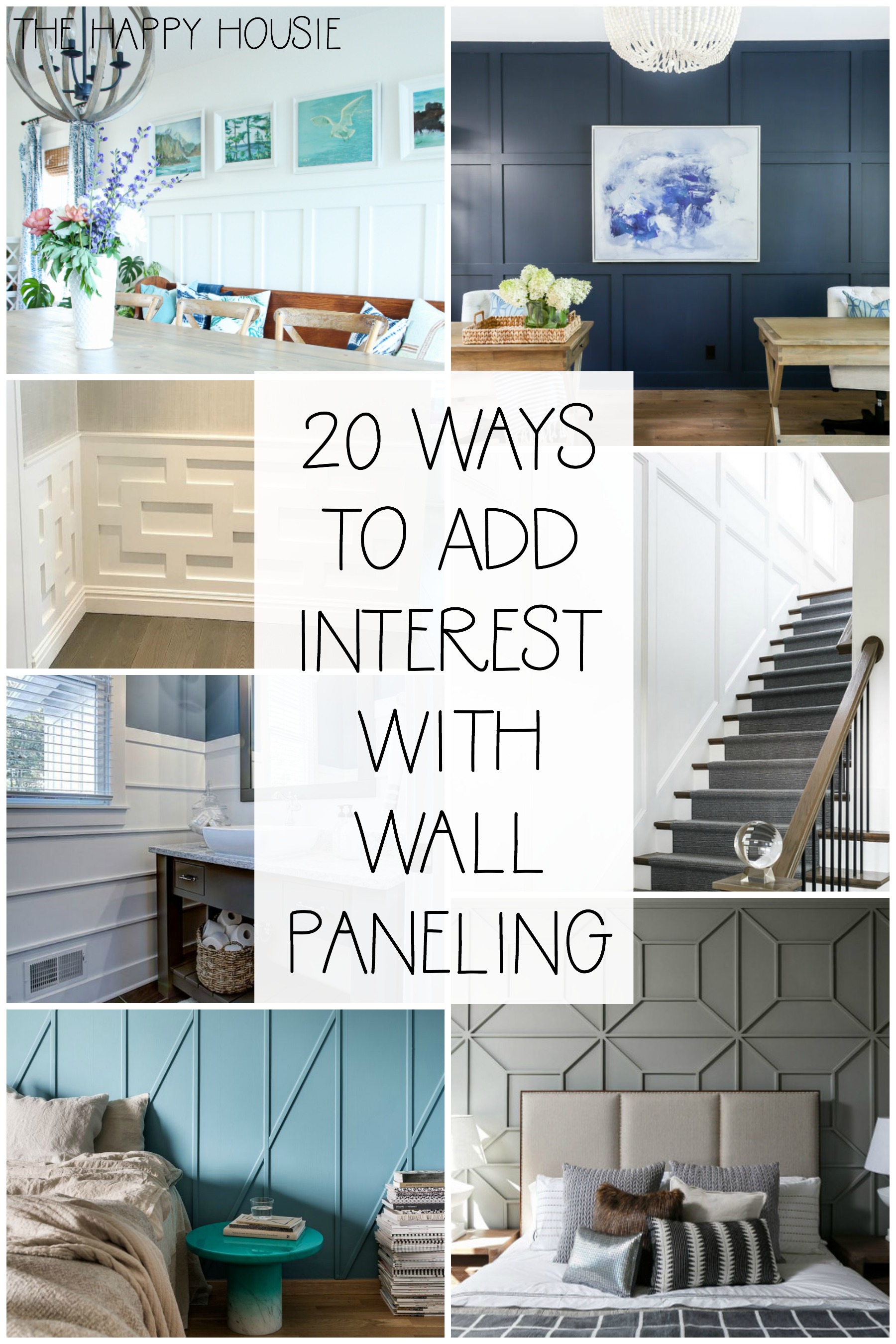 20 ways to add interest with wall paneling.