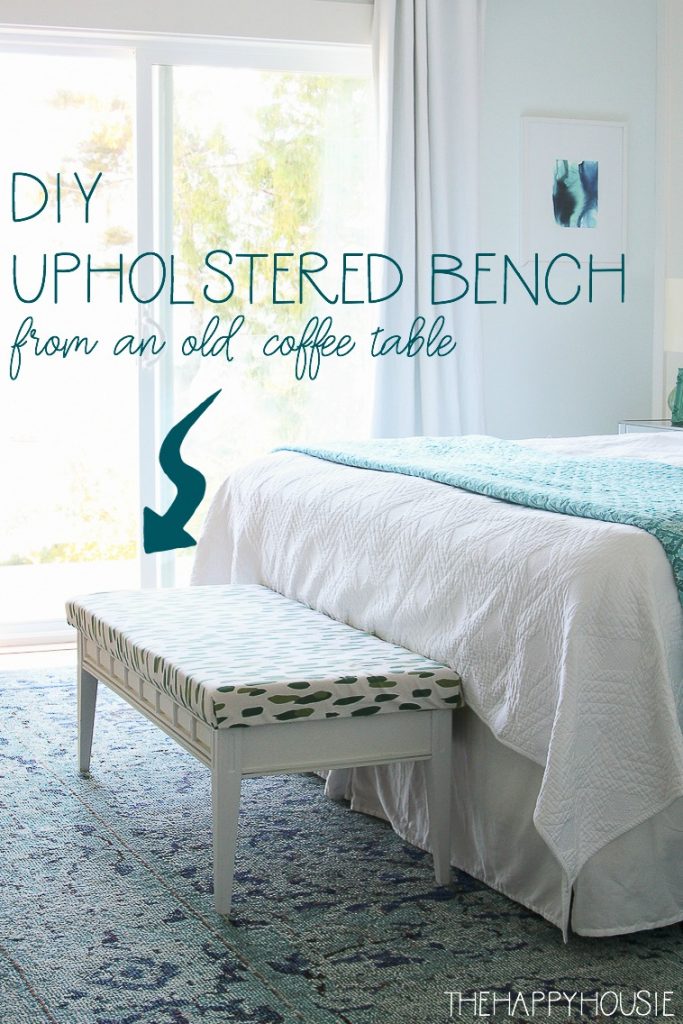 DIY Upholstered Bench graphic.