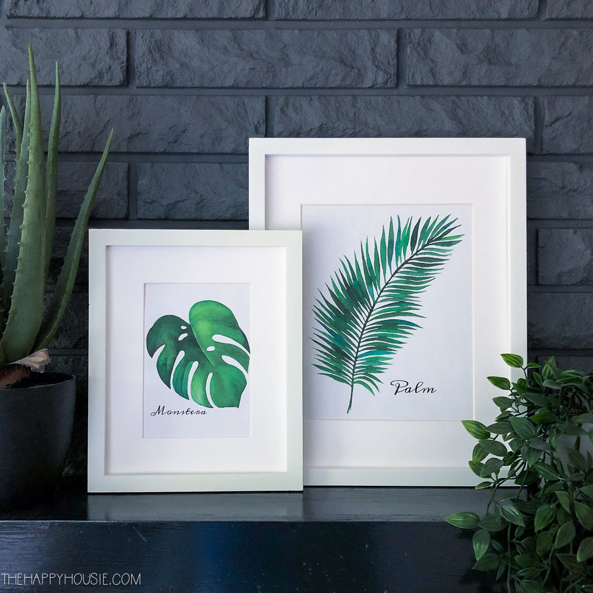 Tropical Leaf Free Printable Art {Series of 9}