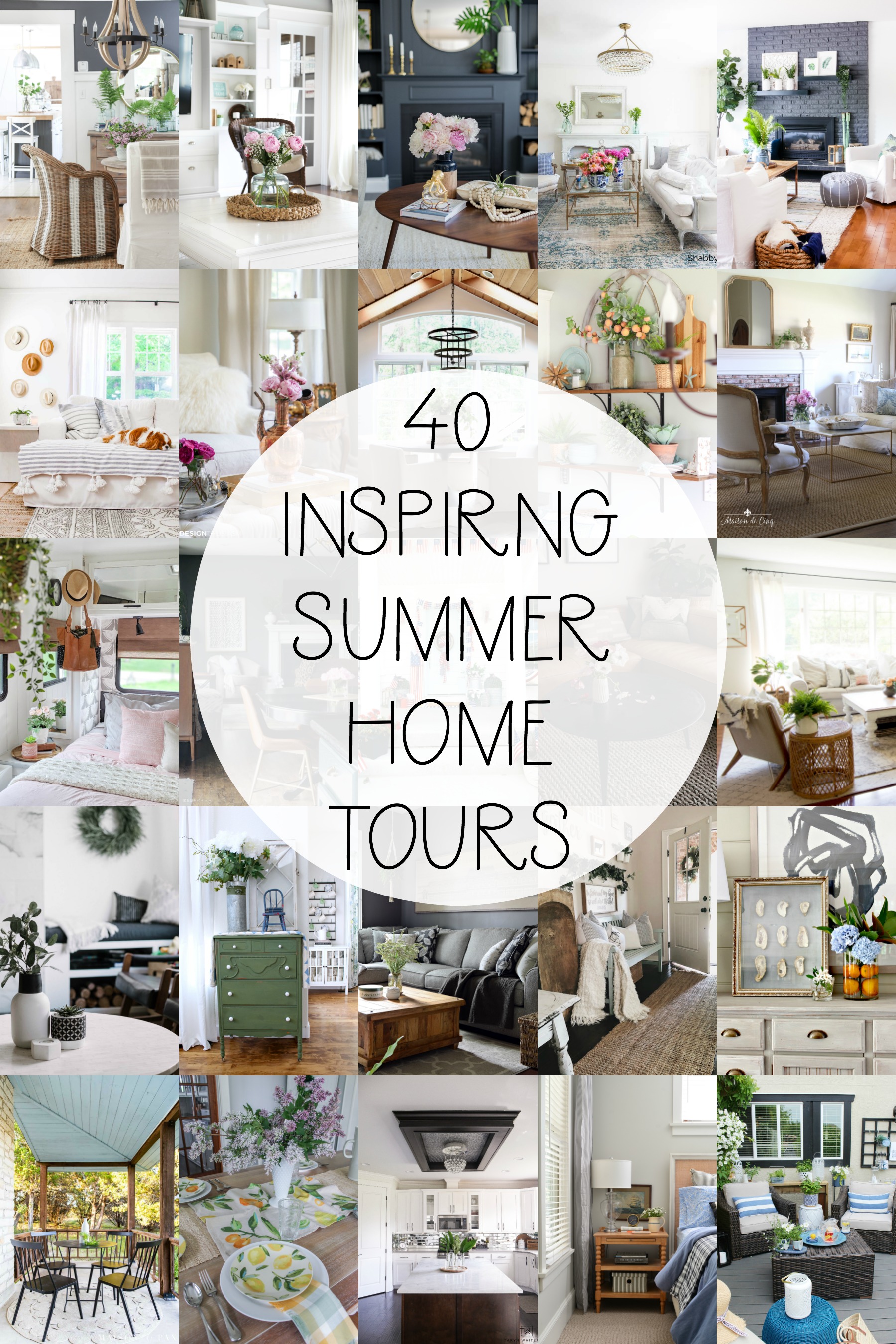 40 inspiring summer home tours poster.
