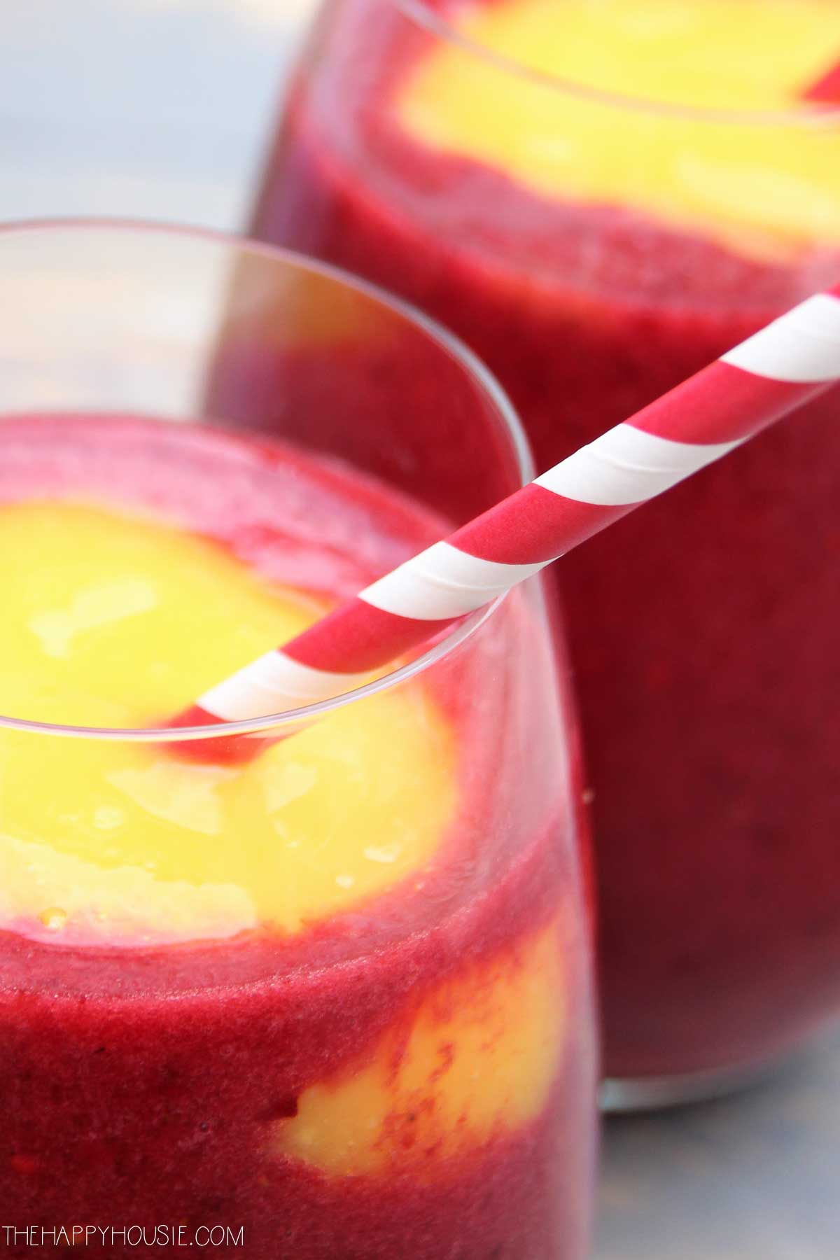 Up close picture of the frozen slushie.