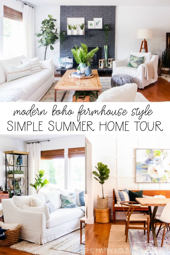 Modern Boho Farmhouse Style Simple Summer Home Tour | The Happy Housie