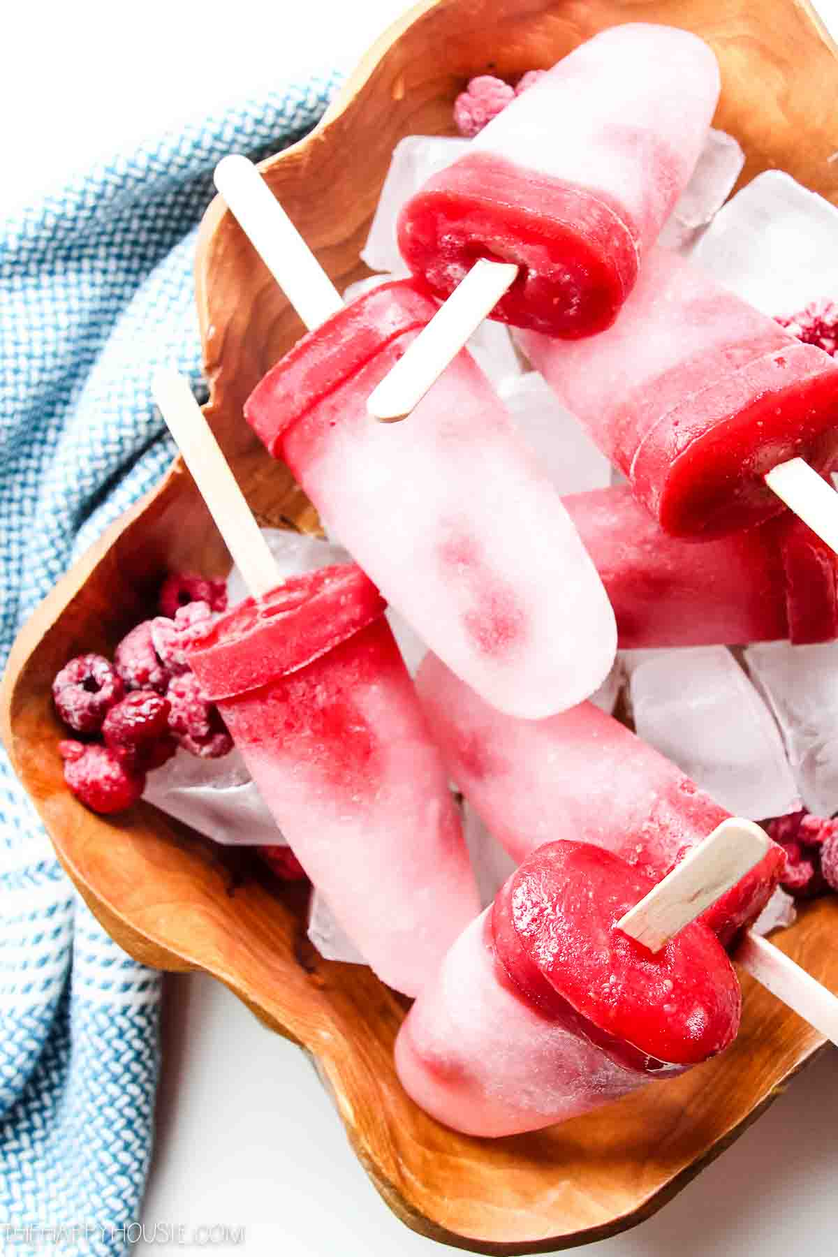 White Cranberry Raspberry Real Fruit Popsicles