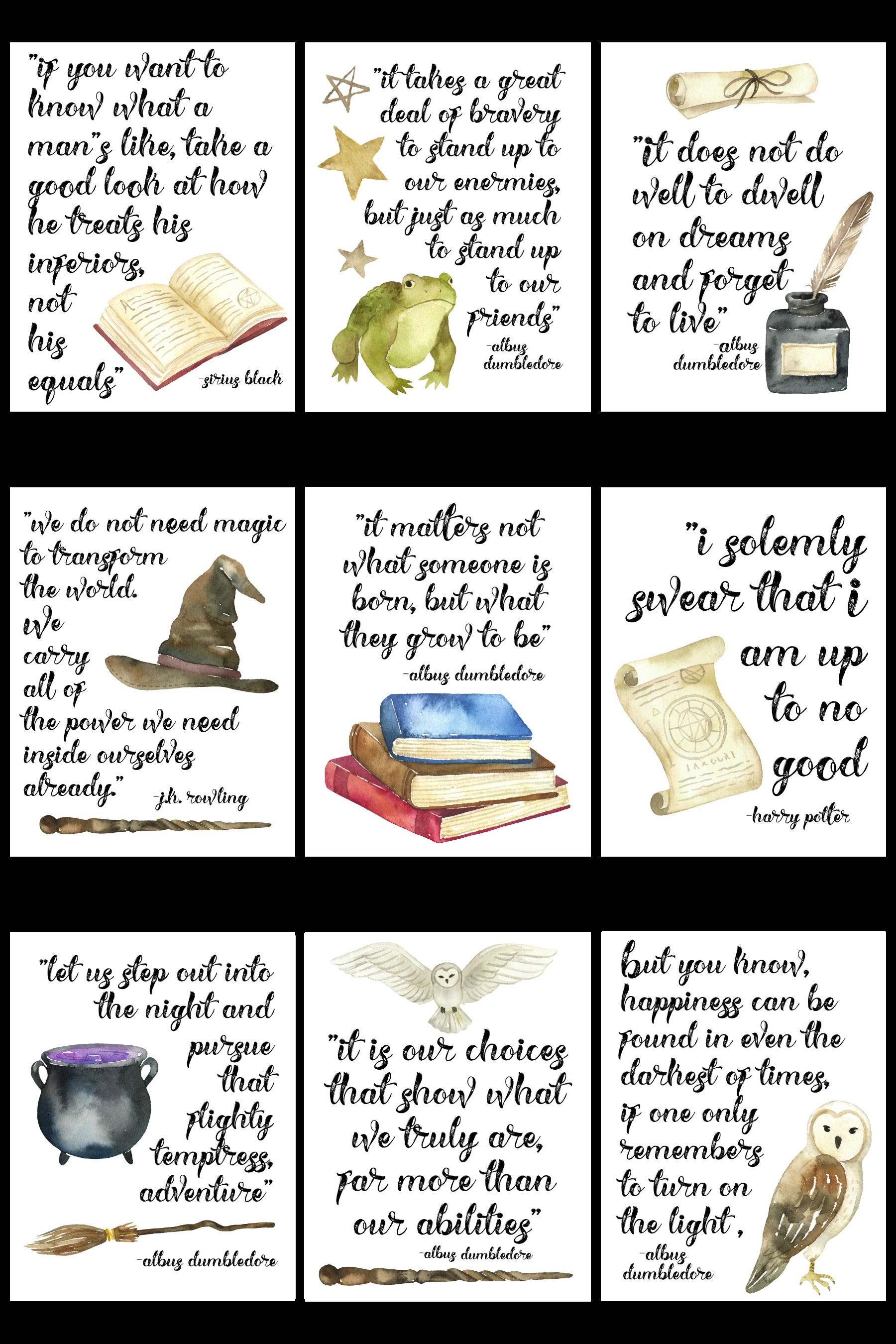 The printable quotes.